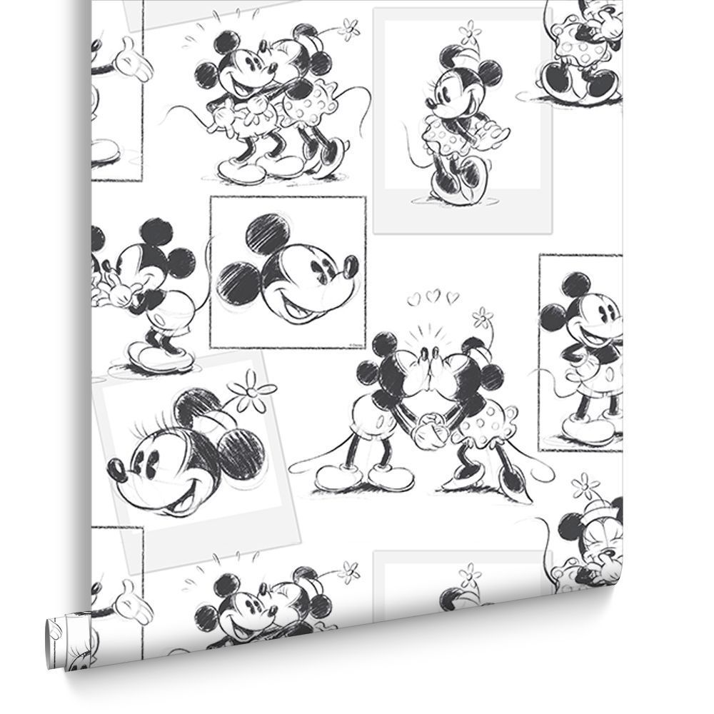 1000x1000 Mickey And Minnie Sketch Wallpaper - Mickey Minnie Sketch