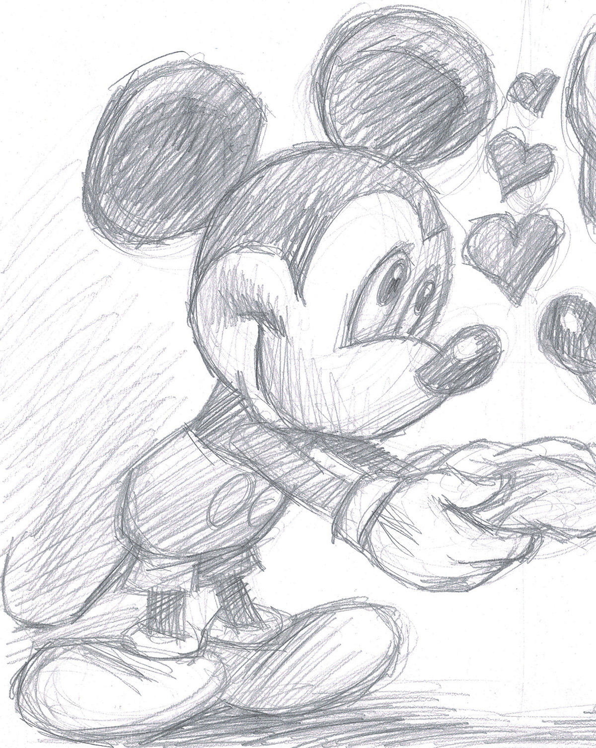 1200x1506 Mickey Amp Minnie Mouse - Mickey Mouse And Minnie Mouse Sketch