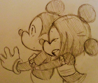 320x271 Mickey Amp Minnie Mouse Try To Draw This Couple Based From - Mickey Mouse And Minnie Mouse Sketch