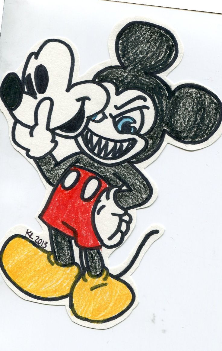 736x1162 Drawn Mickey Mouse Traditional - Mickey Mouse And Minnie Mouse Sketch