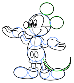 260x290 How To Draw Mickey Mouse - Mickey Mouse Cartoon Sketch