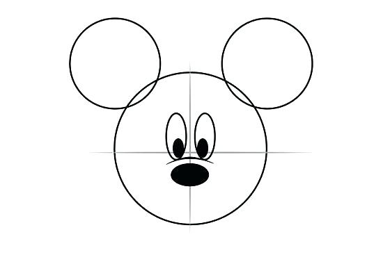 550x367 Minnie Mouse Drawing Step By Step Mickey Mouse Drawing Easy Draw - Mickey Mouse Cartoon Sketch