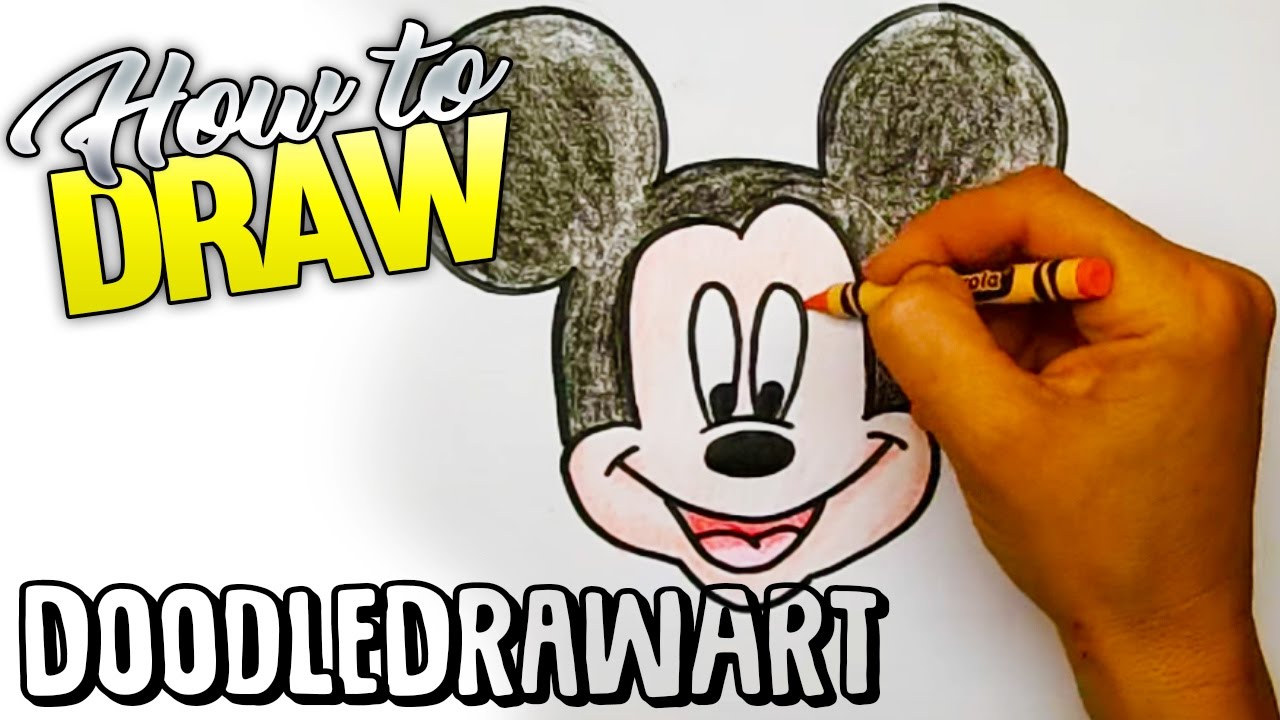 1280x720 Drawing How To Draw Mickey Mouse Step By Step! For Kids! - Mickey Mouse Cartoon Sketch