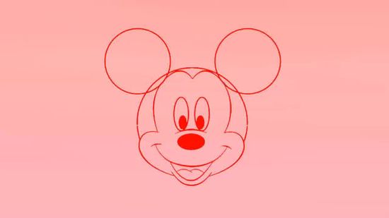 550x309 3 Ways To Draw Mickey Mouse Step By Step - Mickey Mouse Face Sketch