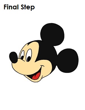 300x388 What Color Is Mickey Mouse Face - Mickey Mouse Face Sketch