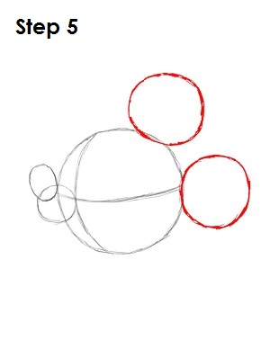 300x388 How To Draw Mickey Mouse - Mickey Mouse Head Sketch