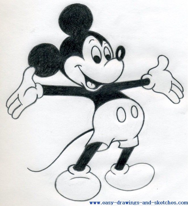 Mickey Mouse Pencil Sketch at Explore collection