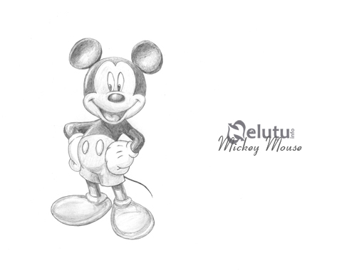 508x380 Mickey Mouse - Mickey Mouse Pencil Sketch