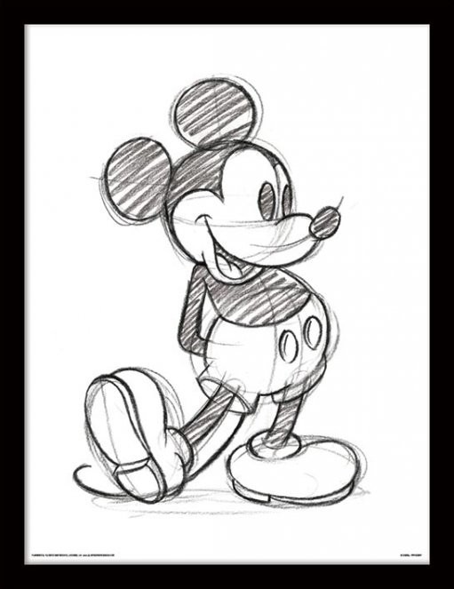 511x663 Disney Mickey Mouse Sketch - Mickey Mouse Sketch