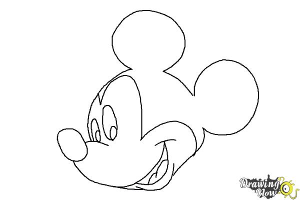 600x400 How To Draw Mickey Mouse Step By Step - Mickey Mouse Sketch Images