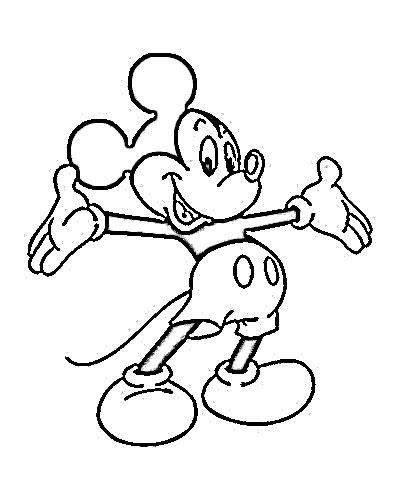 400x500 Mickey Mouse Cartoon Sketch - Mickey Mouse Sketch Images