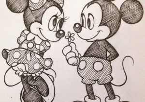 300x210 Mickey Mouse Sketch Mickey Mouse Sketch Drawings How To Draw - Mickey Mouse Sketch Images