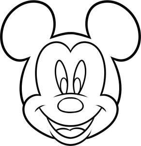 291x302 How To Draw Mickey Mouse For Kids Step 7 Draw - Mickey Mouse Sketch Pictures