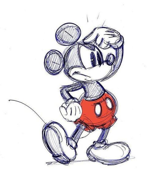 500x590 Cute Mickey Mouse!!! Cute Stuff Disney, Mickey - Mickey Mouse Sketch Pictures