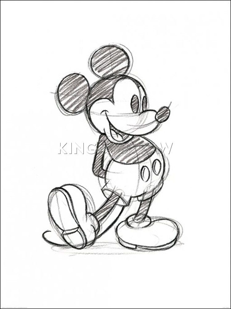 750x1000 Mickey Mouse - Mickey Sketch