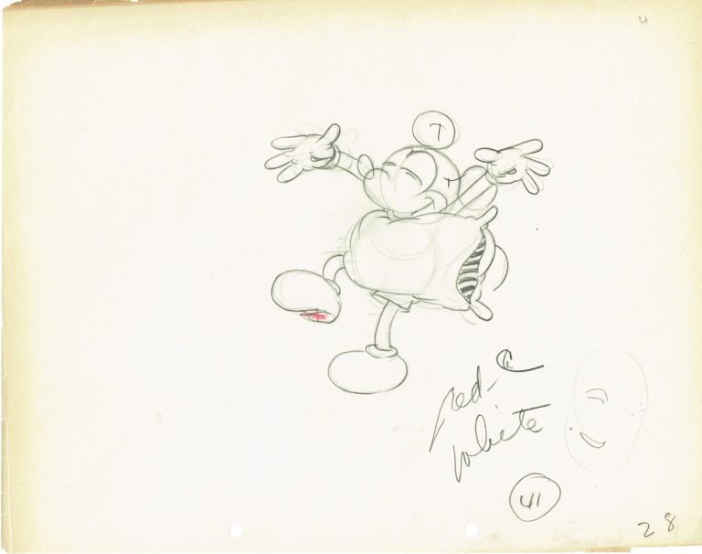 768x606 Original Drawing Of Mickey Mouse Walt Disney - Mickey Sketch