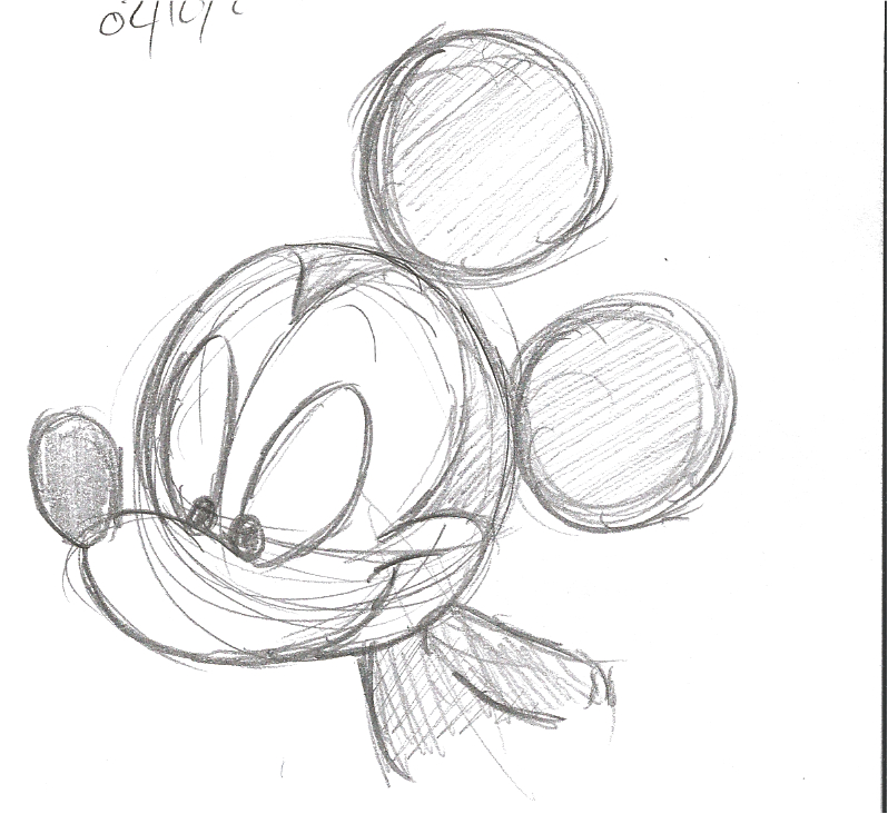 Mickey Sketch at PaintingValley.com | Explore collection of Mickey Sketch