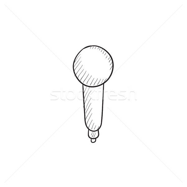 600x600 Microphone Sketch Icon. Vector Illustration Andrei Krauchuk - Microphone Sketch