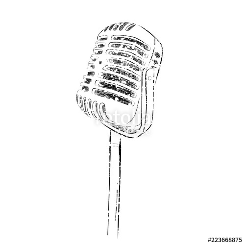 Microphone Sketch at PaintingValley.com | Explore collection of ...