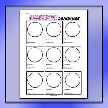 350x350 Microscope Drawing Circles - Microscope Sketch Template
