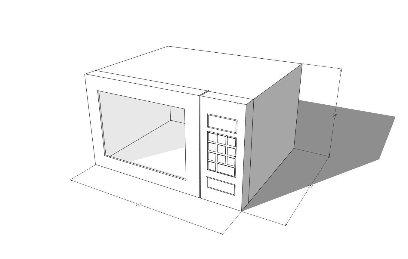 1356x861 Sketch Up Microwave Modeling Jake Dahm Digital Drawing - Microwave Sketch