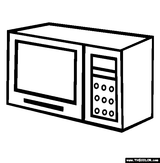 554x565 The Microwave Oven Coloring - Microwave Sketch