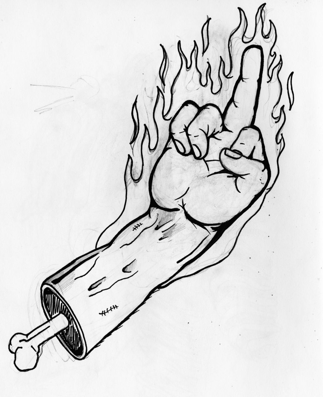 1043x1280 Middle Finger Drawing - Middle Finger Sketch