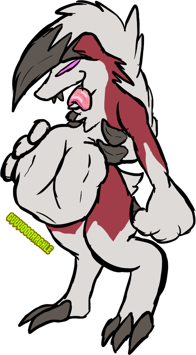 629x1137 Sketch] Lycanroc Midnight By Passionateinferno - Midnight Sketch
