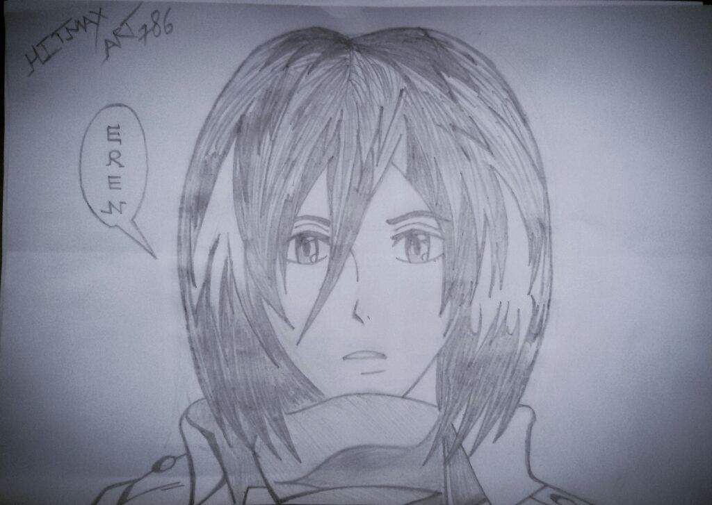1024x727 Mikasa Sketch Attack On Titan Amino - Mikasa Sketch