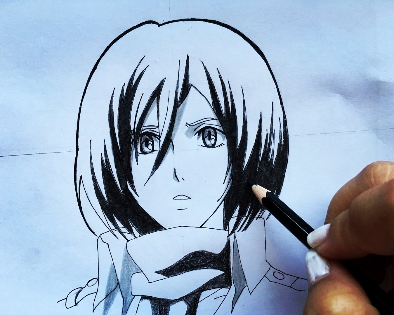 1349x1080 How To Draw Mikasa Ackerman (Shingeki No Kyojin) - Mikasa Sketch....