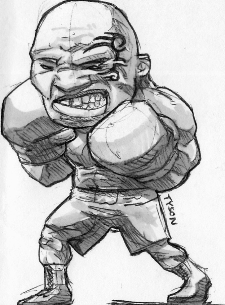 726x982 Mike Tyson Sketch By Bluboiart - Mike Tyson Sketch