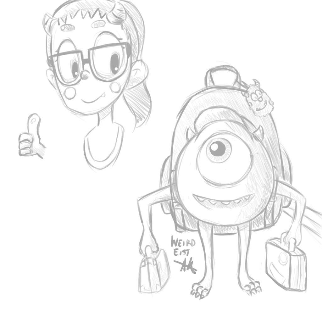 1024x1024 Mike Wazowski! Art Amino - Mike Wazowski Sketch