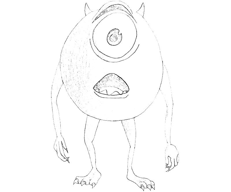 800x667 Monsters Inc Mike Wazowski Cute Mario - Mike Wazowski Sketch