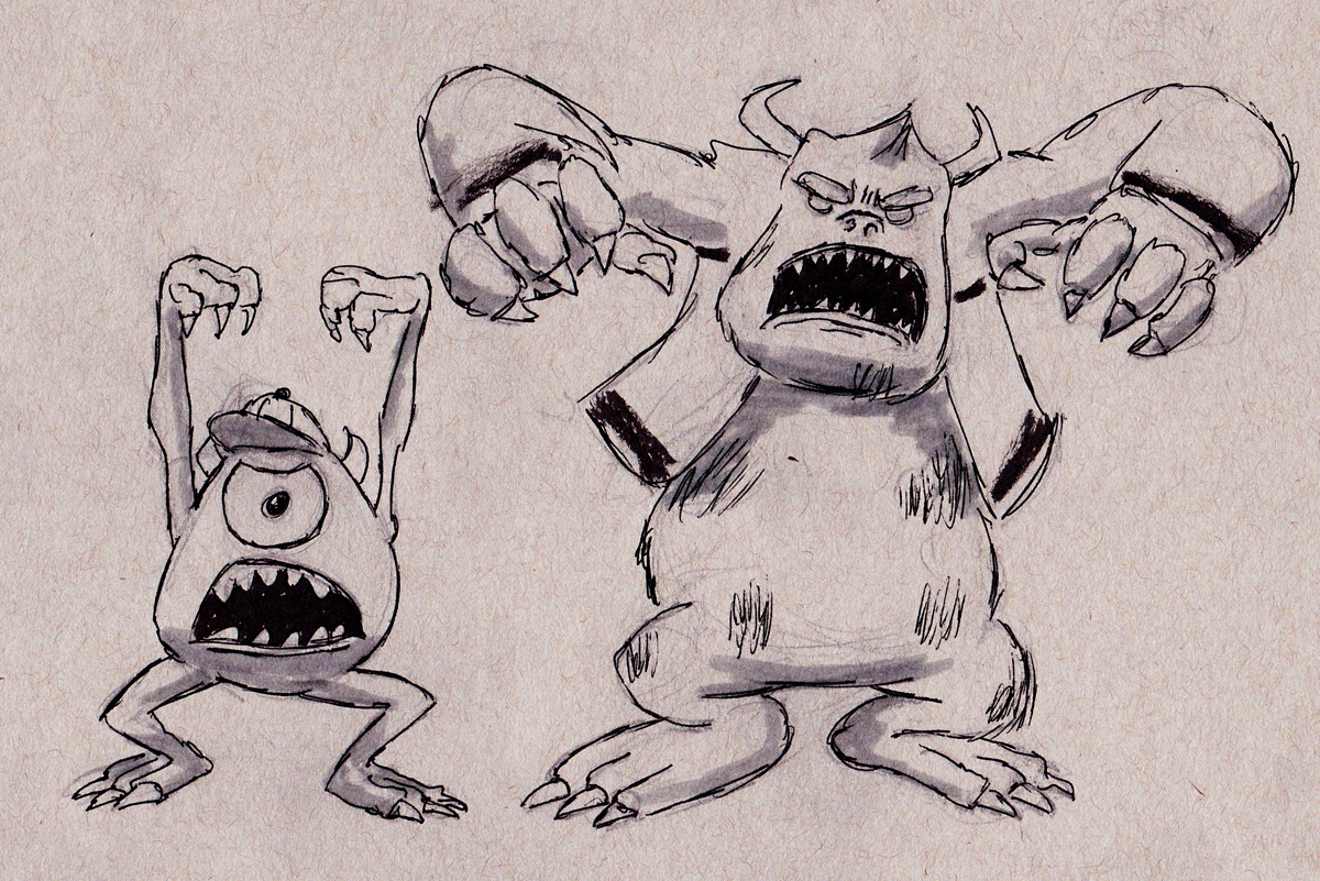 1200x801 Sketched Screenings Monsters University - Mike Wazowski Sketch