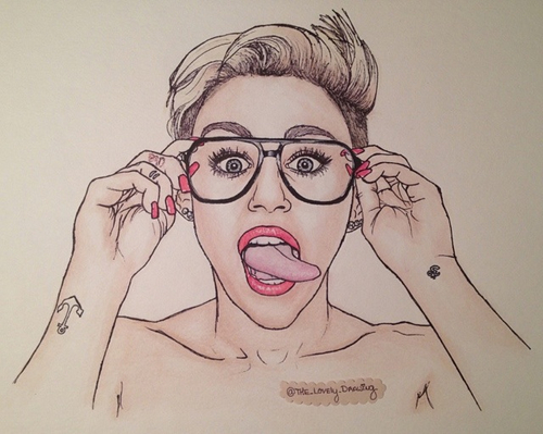500x399 Miley Cyrus 11x15 Watercolor Paper Fantasia Premium - Miley Cyrus Sketch