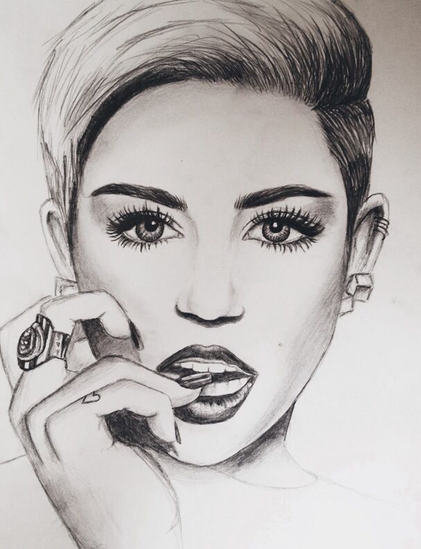 608x794 Miley Cyrus Drawing Inspo Miley Cyrus, Drawings - Miley Cyrus Sketch