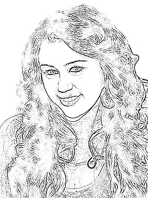 500x667 Miley Cyrus Celebrity Sketch - Miley Cyrus Sketch