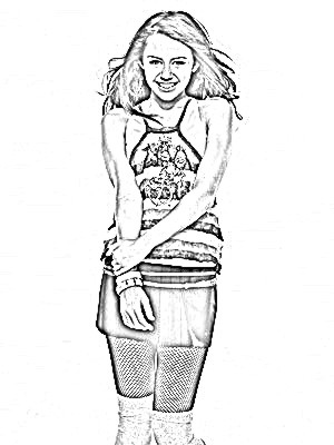 300x400 Miley Cyrus Sketch A Little Too Heavy With The Edges Airhead - Miley Cyrus Sketch