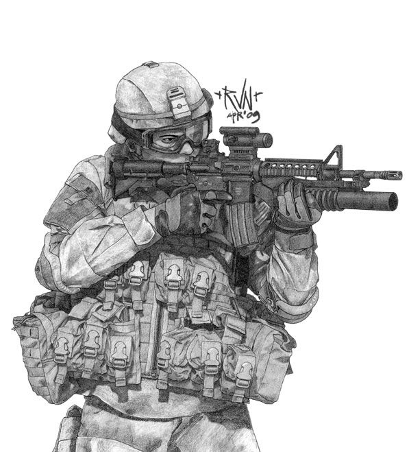 600x659 Military Sketch 008 By Hateprojekt Art - Military Sketches