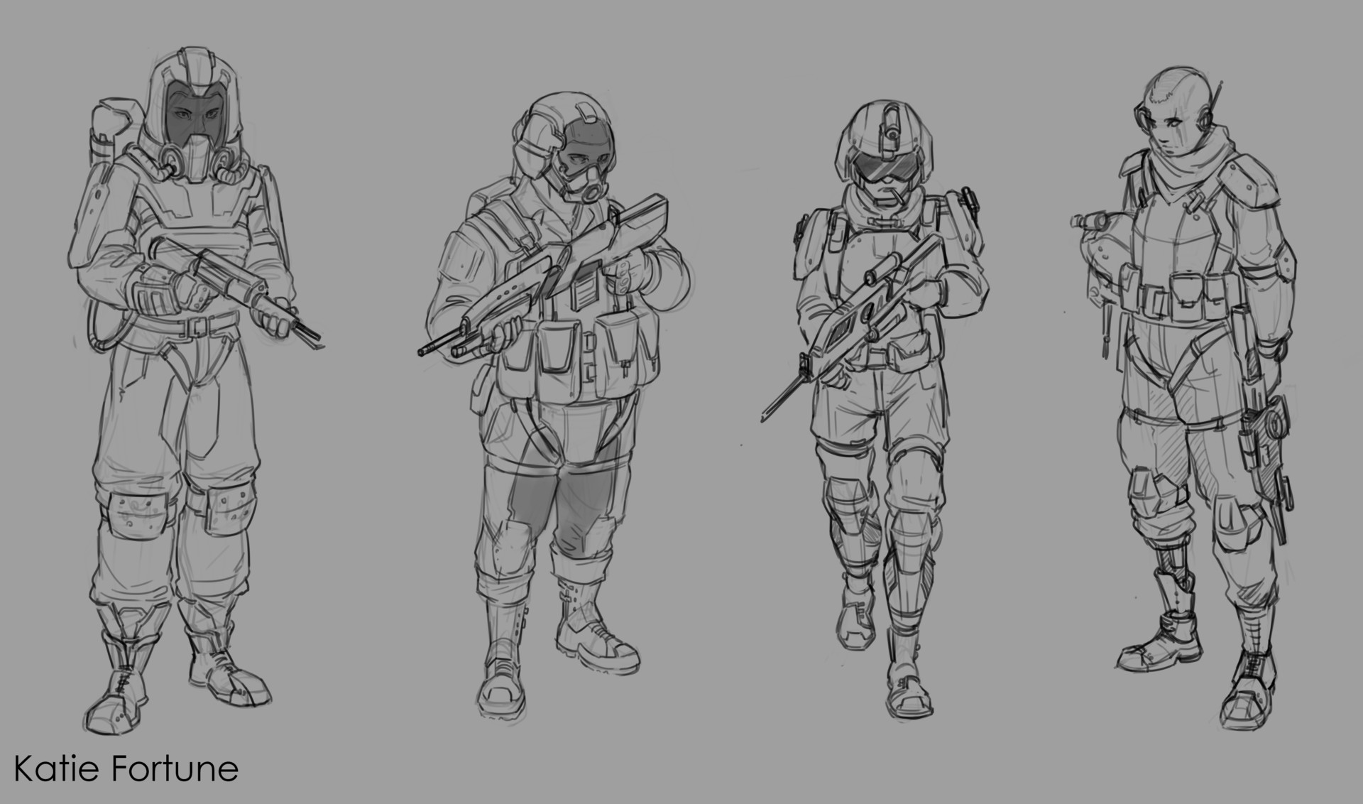 1920x1132 Artstation - Military Sketches
