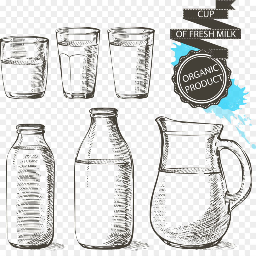 900x900 Milk Bottle Drawing Glass - Milk Sketch