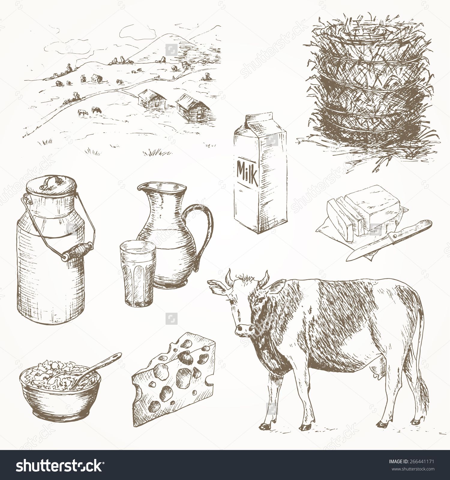 1500x1600 Cow Milk Sketch - Milk Sketch
