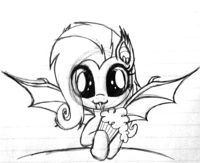 757x619 Flutterbat Milkshake Sketch By Grendeleev - Milkshake Sketch