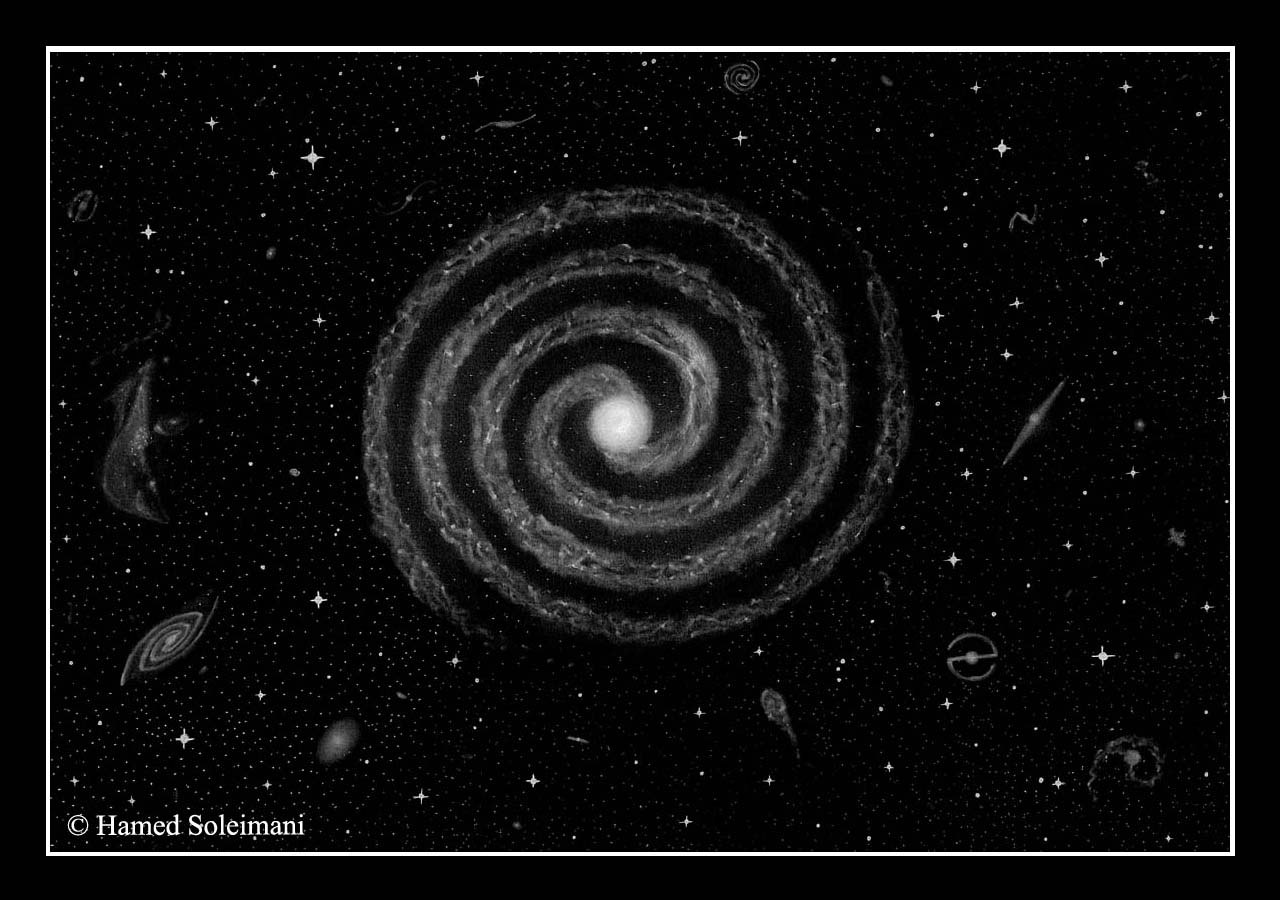 Рисунки галактики карандашом - 92 фото