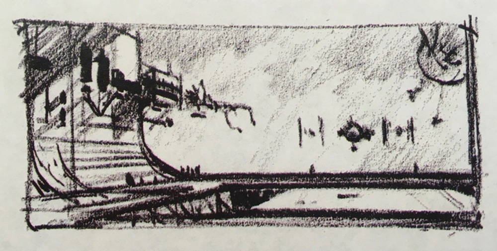 1000x506 The Millennium Falcon Kitbashed - Millennium Falcon Sketch