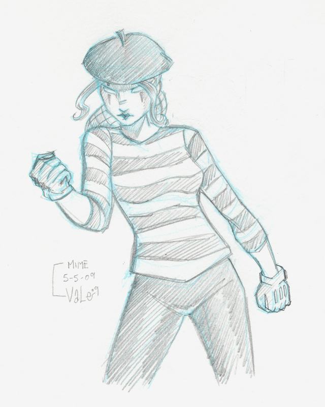 640x800 Mime Sketch By Angiepk - Mime Sketch