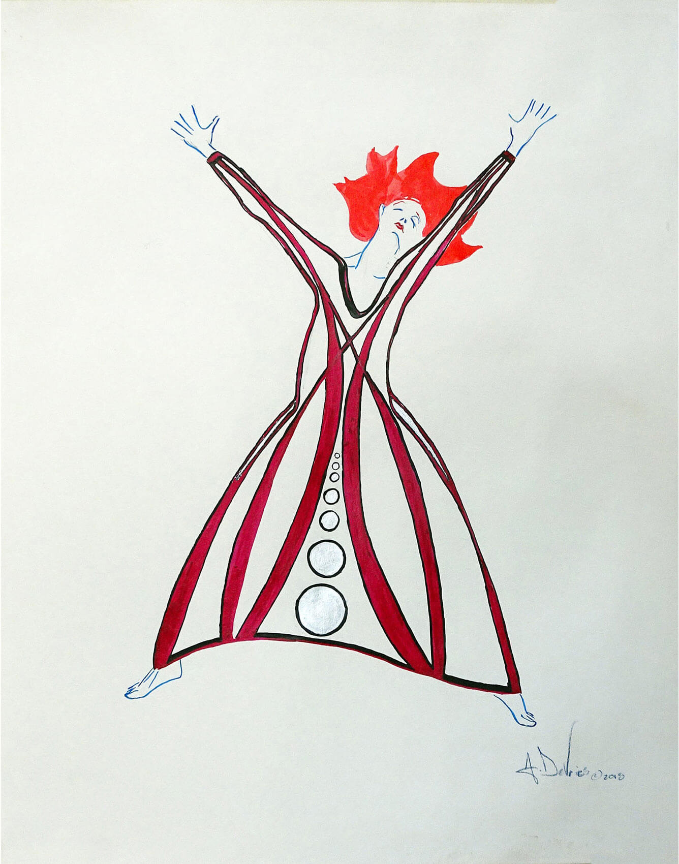 1336x1700 Mime Andrew Devries Figurative Bronze Sculpture Amp Paintings - Mime Sketch