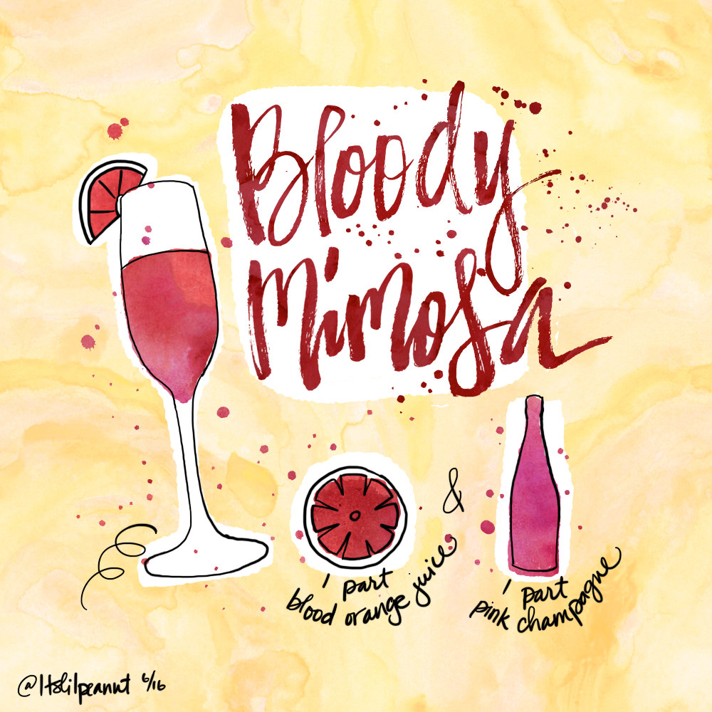 1000x1000 Sketch Recipe Bloody Mimosa Itslilpeanut - Mimosa Sketch