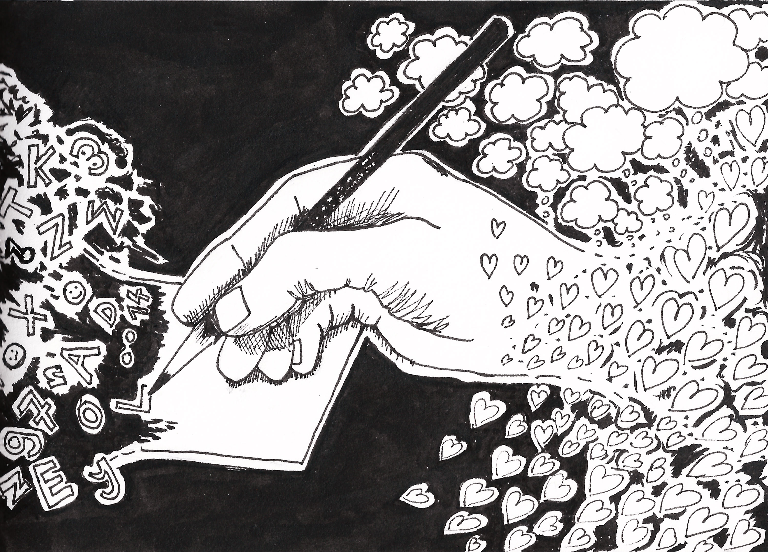 3000x2156 Sketch The Dance Of Mind, Hand And Heart Balanced Action - Mind Sketch