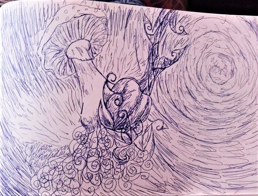 877x667 The Weird Mind Of A Mushroom Lover 5 Mushroom Sketches Steemit - Mind Sketch